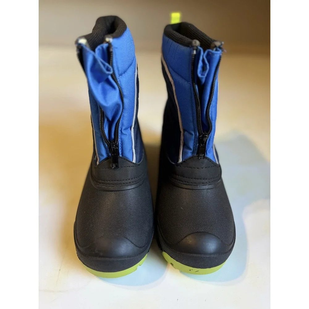 Arctic Shield Snow Boots Womens Size 5 90%+ Heat Retention Zip Up‎ Black/Blue